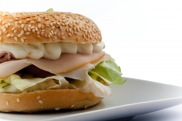 Turkey Club Bagel